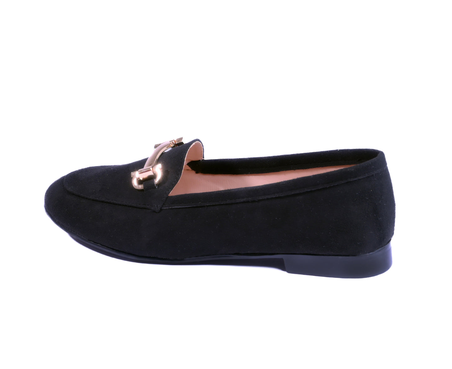 Liinia comfortable and elegant black flat shoes for women.